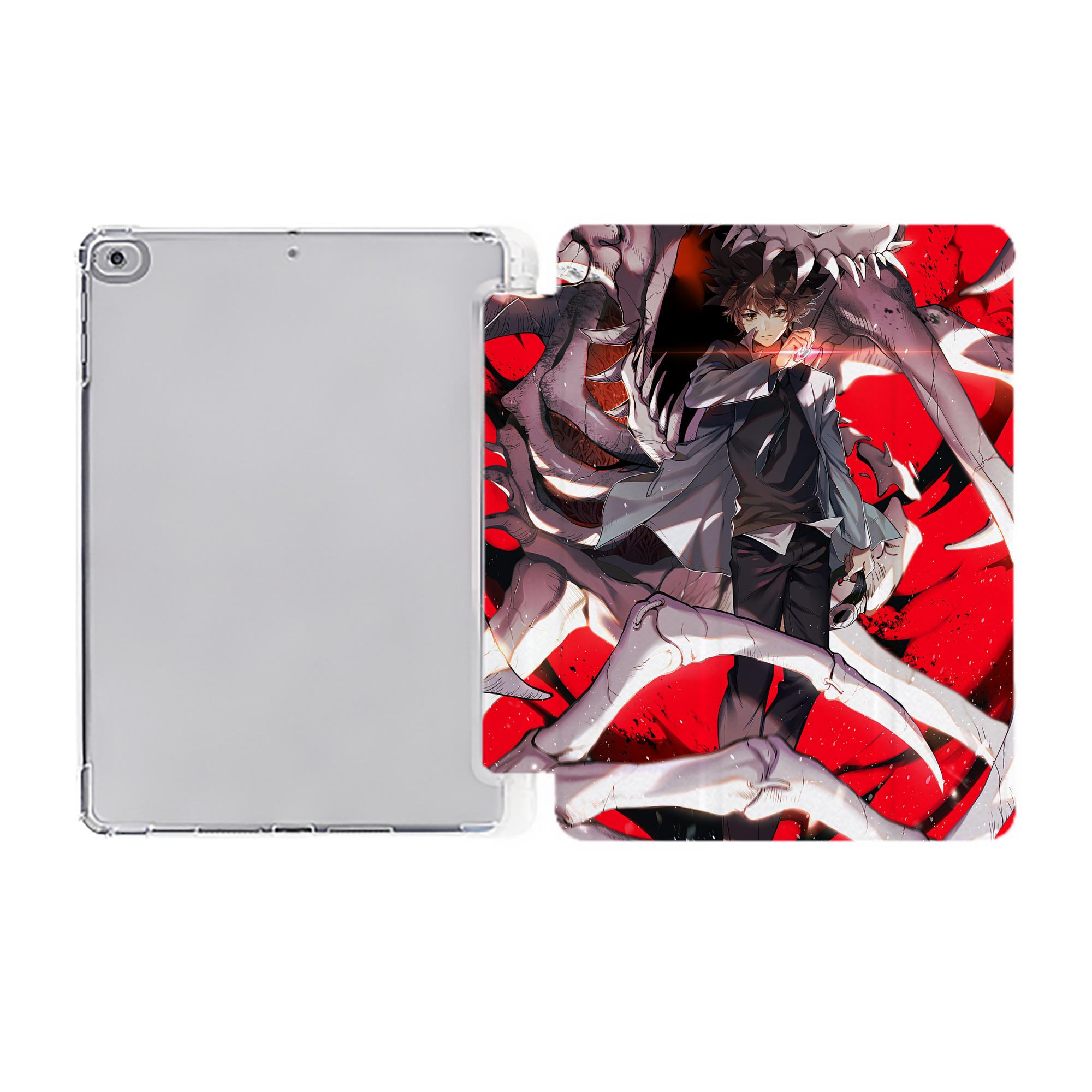 （画像用） Digimon デジタルモンスター/デジモン IPad ケース ペン収納付き 三つ折りスタンド PUレザー×シリコン 対応機種9.5/10.5/10.9インチ